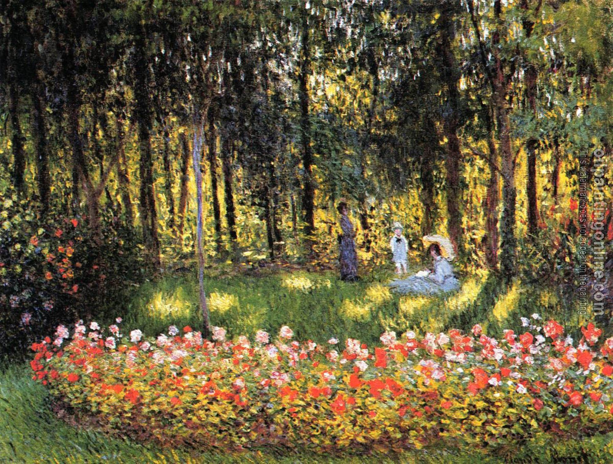 Monet, Claude Oscar - The Artist's Family in the Garden